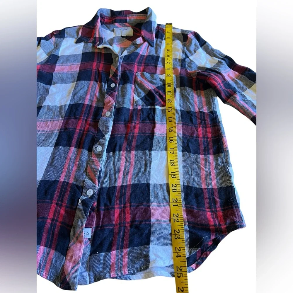 RAILS Women’s Hunter Plaid Button-Up Long Sleeve Shirt Red White Blue Size M - Picture 6 of 10